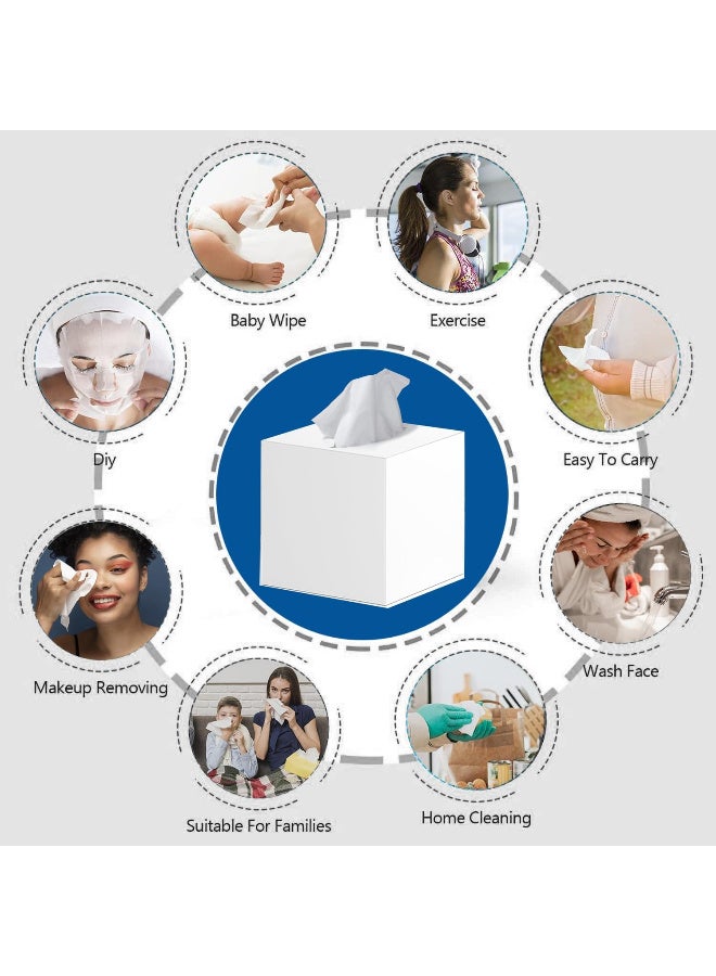 علبة مناديل ورقية مكعبة للوجه، عبوة من 48 علبة، إجمالي 4800 منديل، مناديل ثنائية الطبقة (2 طبقات)، ملمس ناعم فاخر، عالية الامتصاص، مناديل مثالية لجميع أنواع البشرة، مناسبة للمنزل أو المكتب أو السيارة أو المناسبات، عبوة مناديل بالجملة - Image 4